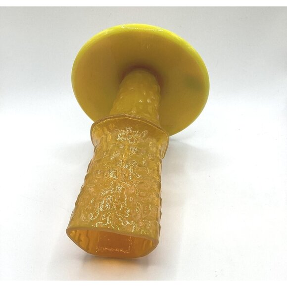 Bo Borgstrom Åseda Ebeling Reuss Blown Glass Mushroom-6.5 in Canary-Sweden-NOS - Picture 4 of 8